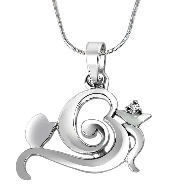 Eternal Harmony: Omkara Diamond Whisper Pendant (SDP308)