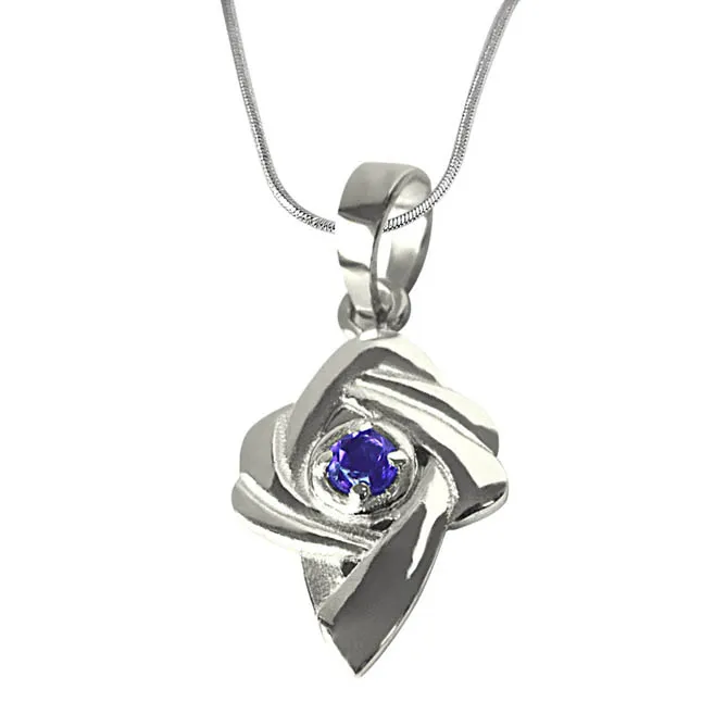 Amethyst Set in 925 Sterling Silver pendant with 18 IN Chain (SDP338)