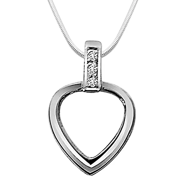 Mystical Magic Makeover - Real Diamond & Sterling Silver Pendant with 18 IN Chain (SDP53)