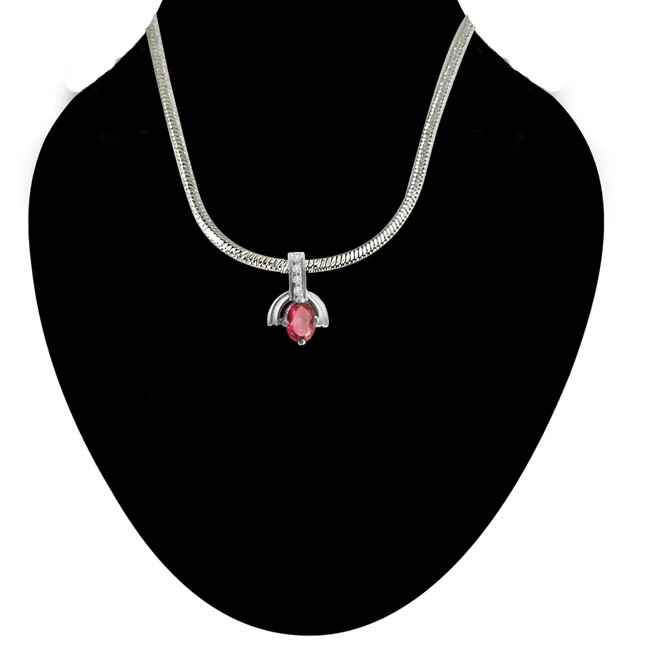Dream Weaver - Tourmaline, Real Diamond & Sterling Silver Pendant with 18 IN Chain (SDP102)