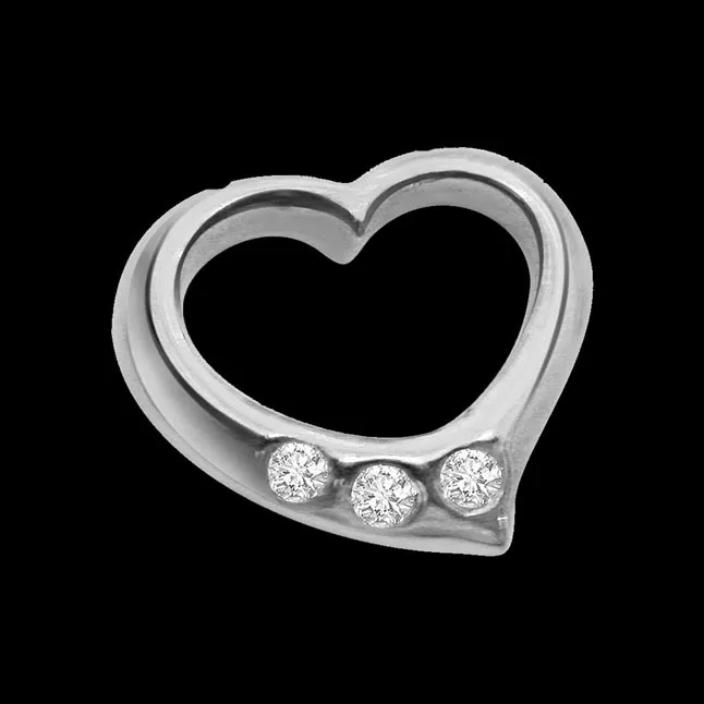 Delight Love - Real Diamond & Sterling Silver Pendant with 18 IN Chain (SDP105)