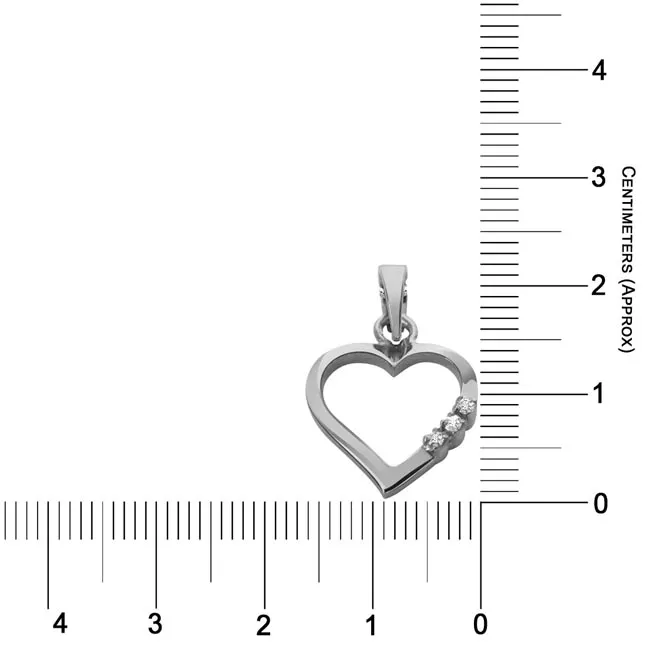 Way To Heart - Real Diamond & Sterling Silver Pendant with 18 IN Chain (SDP108)