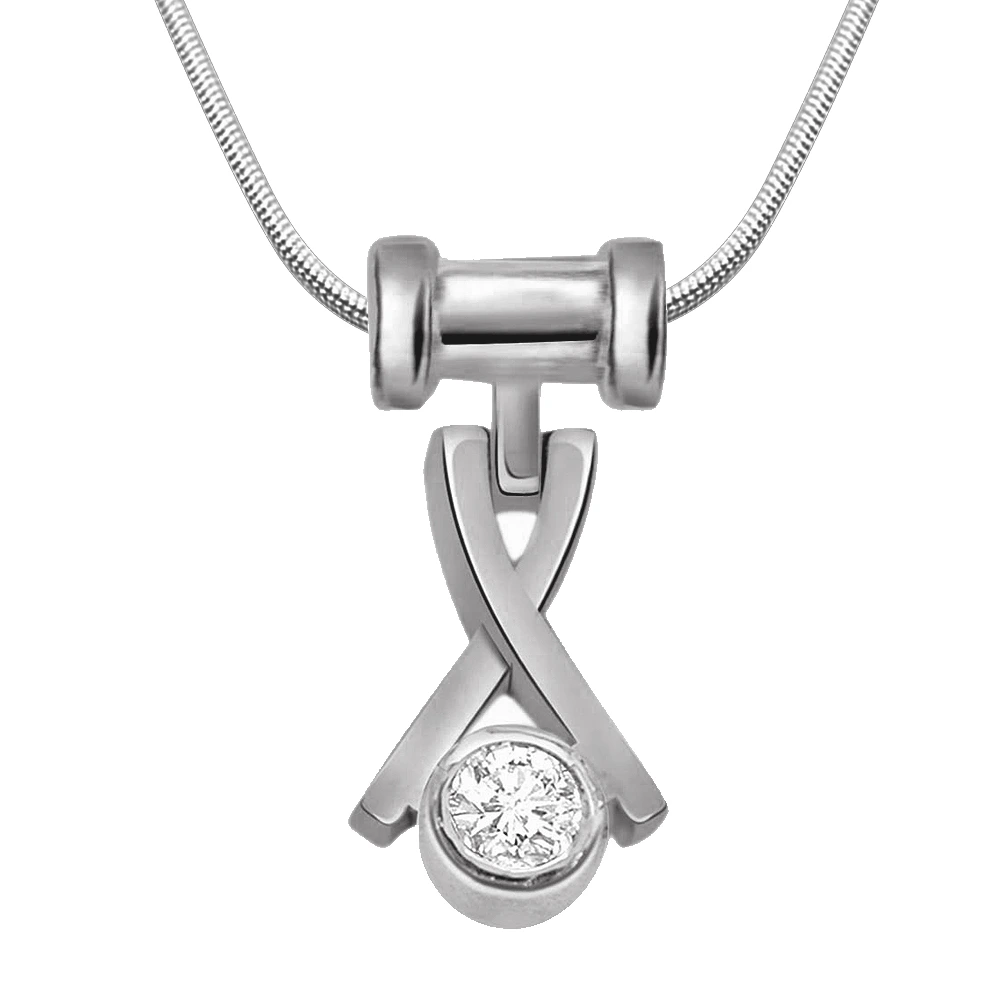 Outdoor Advanture - Real Diamond & Sterling Silver Pendant with 18 IN Chain (SDP117)