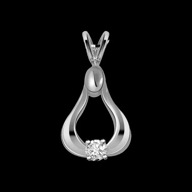 Smooth As Ice - Real Diamond & Sterling Silver Pendant with 18 IN Chain (SDP122)