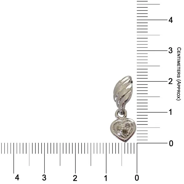From The Heart - Real Diamond & Sterling Silver Pendant with 18 IN Chain (SDP125)
