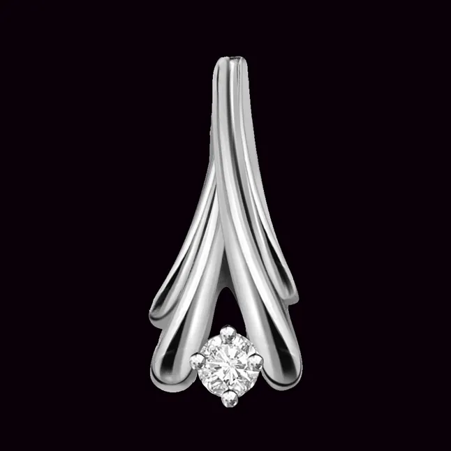 Way To Grow - Real Diamond & Sterling Silver Pendant with 18 IN Chain (SDP136)