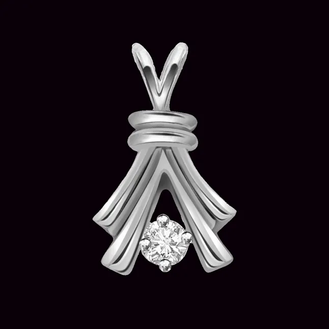 Get Growing - Real Diamond & Sterling Silver Pendant with 18 IN Chain (SDP137)