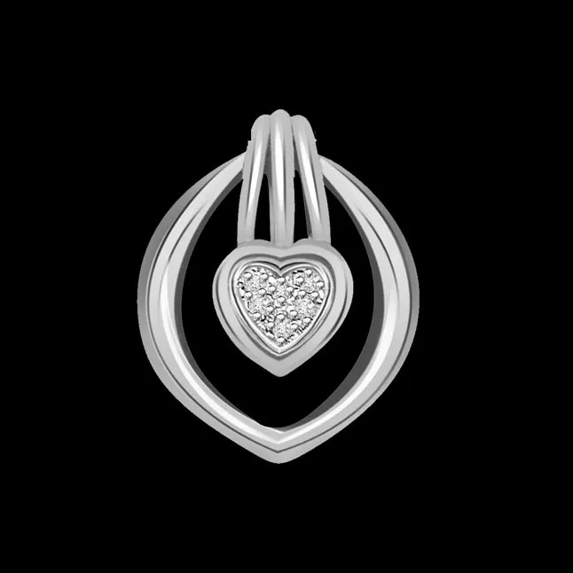 Feel The Magic - Real Diamond & Sterling Silver Pendant with 18 IN Chain (SDP142)