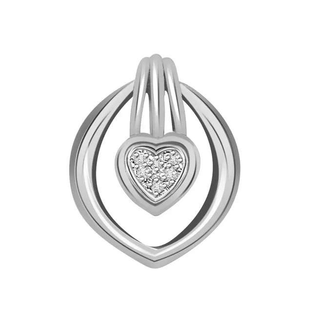 Feel The Magic - Real Diamond & Sterling Silver Pendant with 18 IN Chain (SDP142)