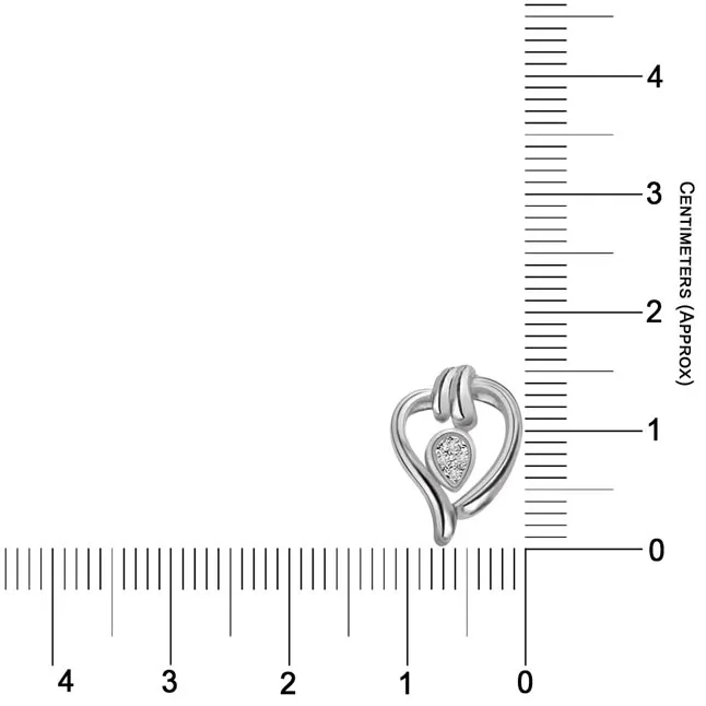 Candy Heart - Real Diamond & Sterling Silver Pendant with 18 IN Chain (SDP144)