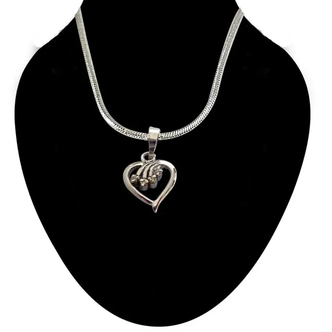 Magical Memories - Real Diamond & Sterling Silver Pendant with 18 IN Chain (SDP148)