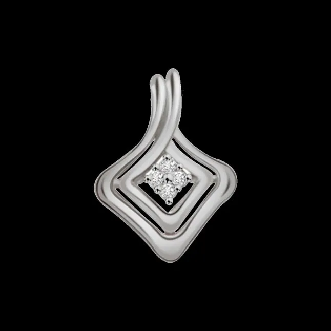 Mystery of Life - Real Diamond & Sterling Silver Pendant with 18 IN Chain (SDP153)