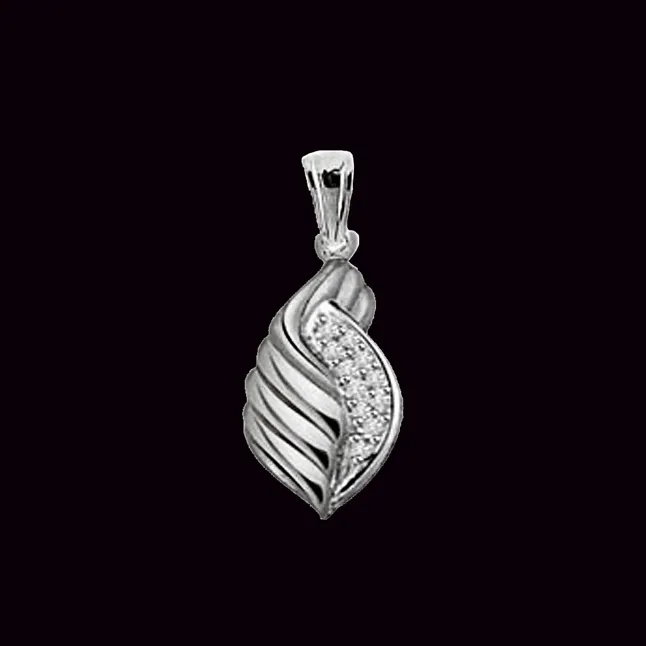 Bunches of Love - Real Diamond & Sterling Silver Pendant with 18 IN Chain (SDP158)