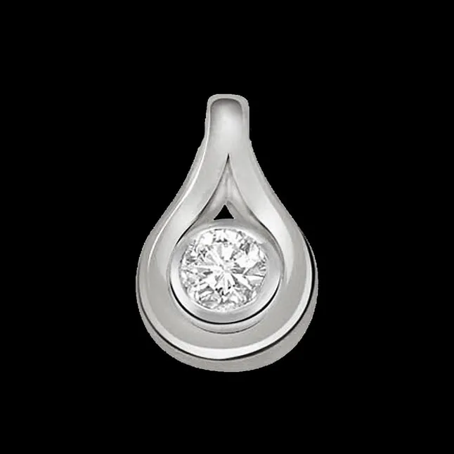 Inside The Hill - Real Diamond & Sterling Silver Pendant with 18 IN Chain (SDP163)