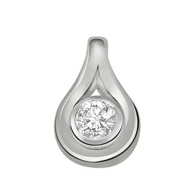 Inside The Hill - Real Diamond & Sterling Silver Pendant with 18 IN Chain (SDP163)