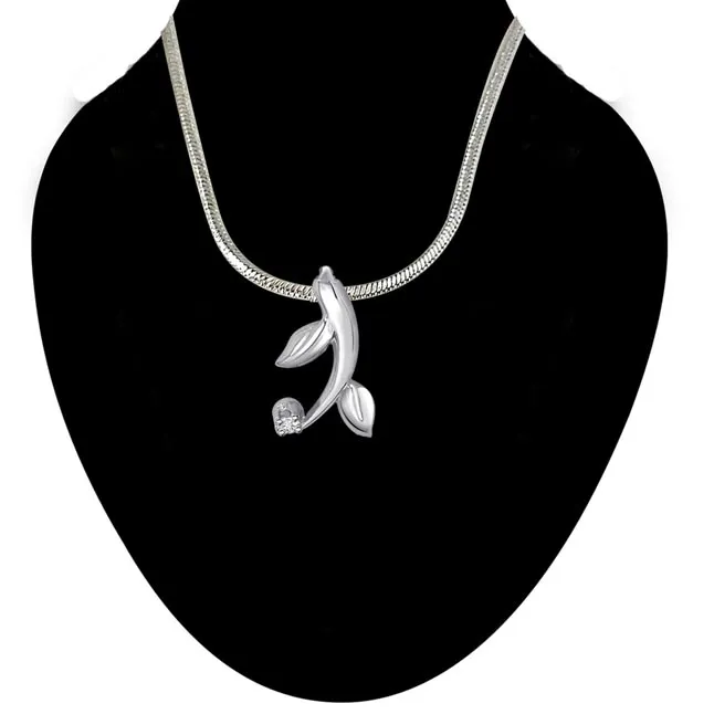 Believe In Miracles - Real Diamond & Sterling Silver Pendant with 18 IN Chain (SDP169)