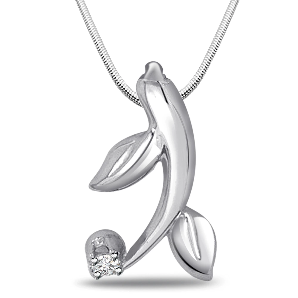 Believe In Miracles - Real Diamond & Sterling Silver Pendant with 18 IN Chain (SDP169)