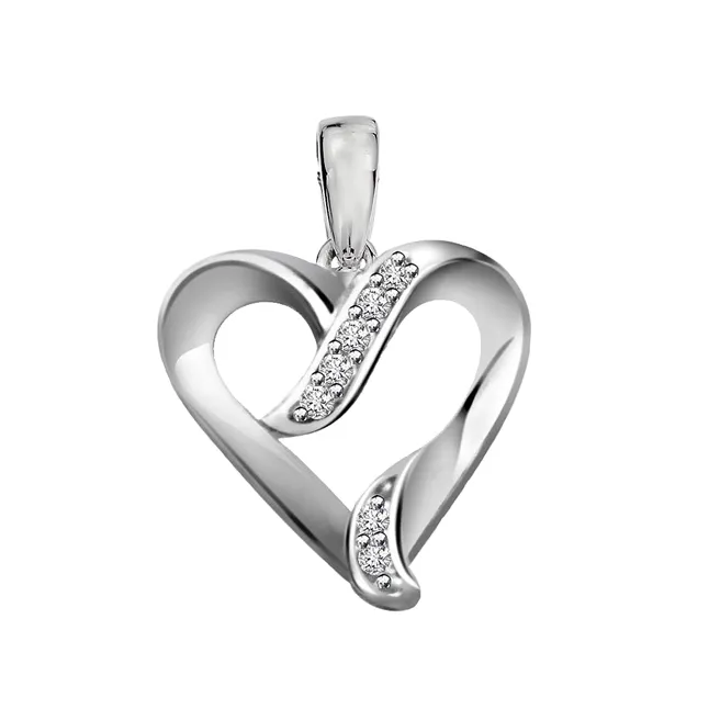 Peace of Mind - Real Diamond & Sterling Silver Pendant with 18 IN Chain (SDP170)