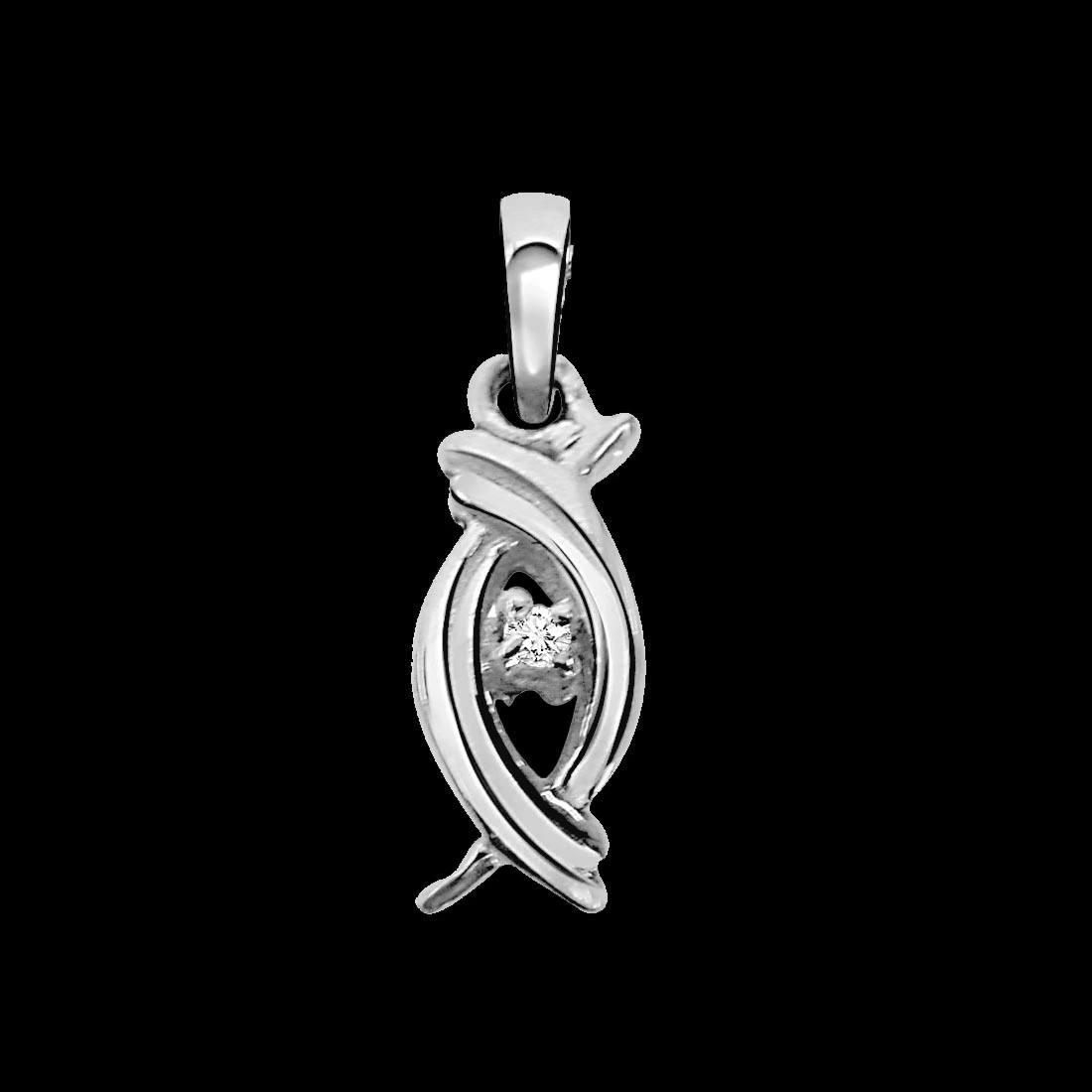 Valentine Aura - Real Diamond & Sterling Silver Pendant with 18 IN Chain (SDP18)