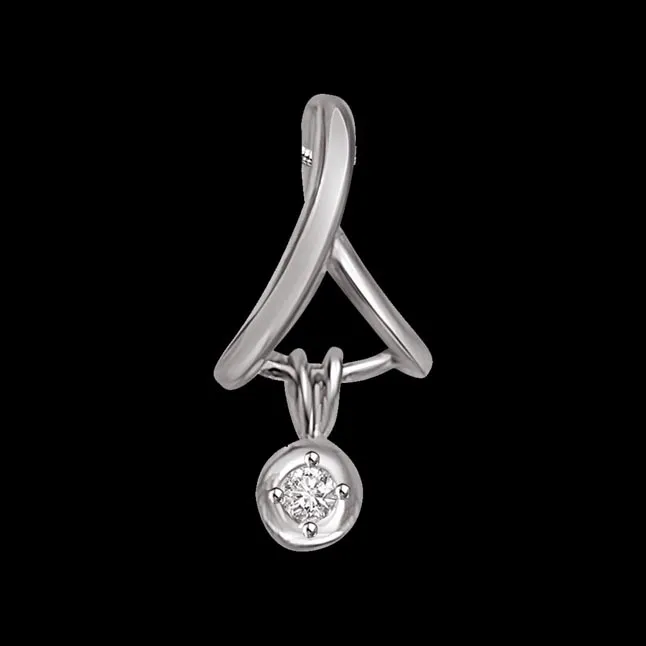 Royal Fantasy - Real Diamond & Sterling Silver Pendant with 18 IN Chain (SDP193)