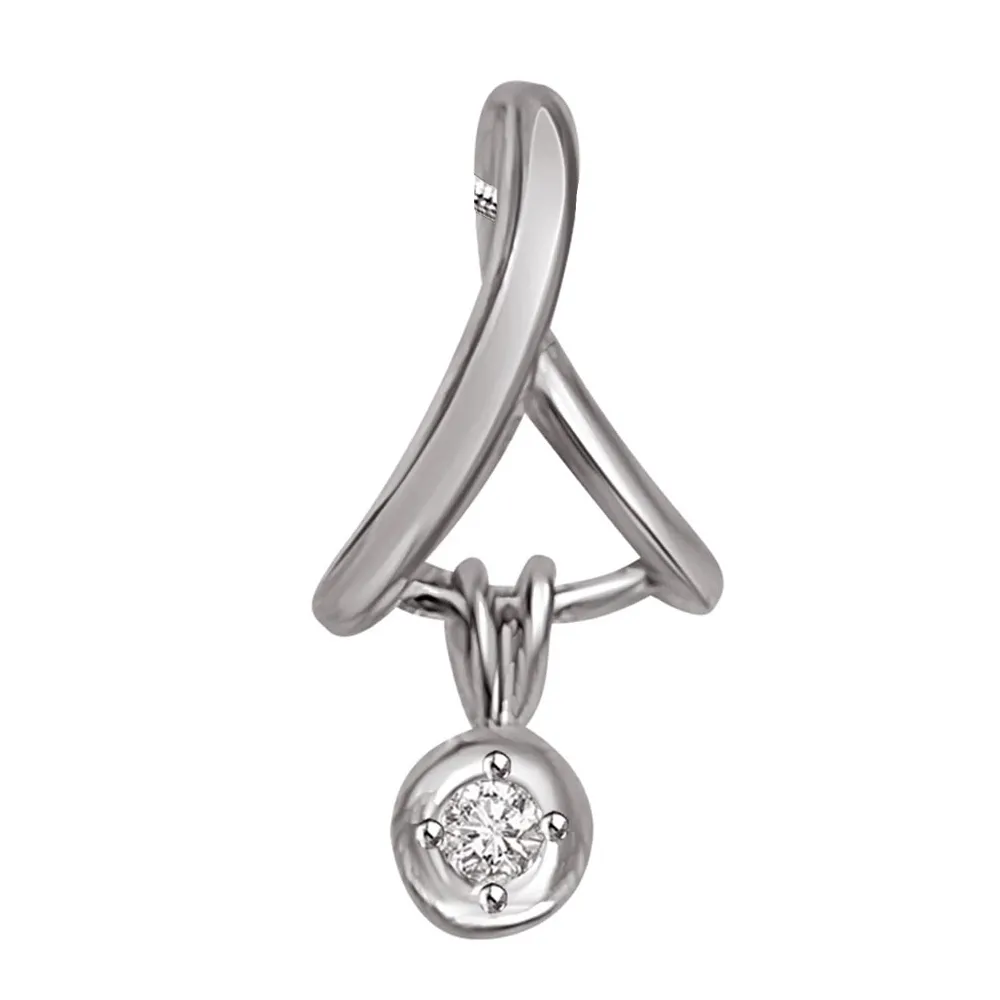 Royal Fantasy - Real Diamond & Sterling Silver Pendant with 18 IN Chain (SDP193)