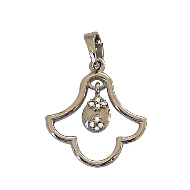 Drizzling Diamond - Real Diamond & Sterling Silver Pendant with 18 IN Chain (SDP207)