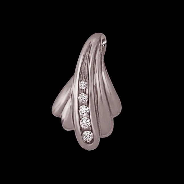 Magnifying Sparkle - Real Diamond & Sterling Silver Pendant with 18 IN Chain (SDP212)