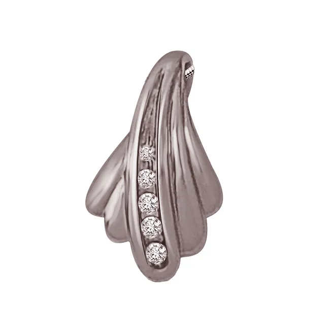 Magnifying Sparkle - Real Diamond & Sterling Silver Pendant with 18 IN Chain (SDP212)