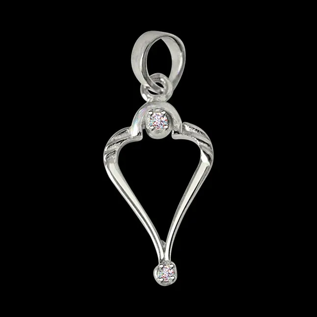 Rise with Grace - Real Diamond & Sterling Silver Pendant with 18 IN Chain (SDP218)