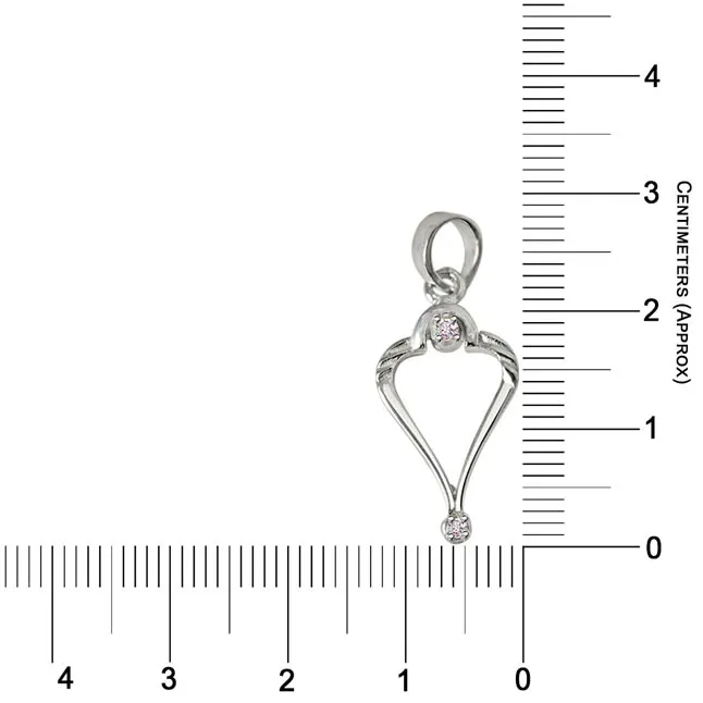 Rise with Grace - Real Diamond & Sterling Silver Pendant with 18 IN Chain (SDP218)