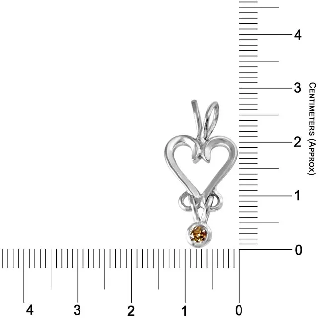 Confluence of Love - Real Diamond Pendant in Sterling Silver With 18 IN Chain (SDP222)