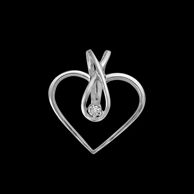 Endless Love - Real Diamond Pendant in Sterling Silver With 18 IN Chain (SDP225)