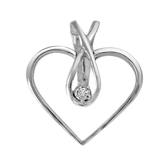 Endless Love - Real Diamond Pendant in Sterling Silver With 18 IN Chain (SDP225)