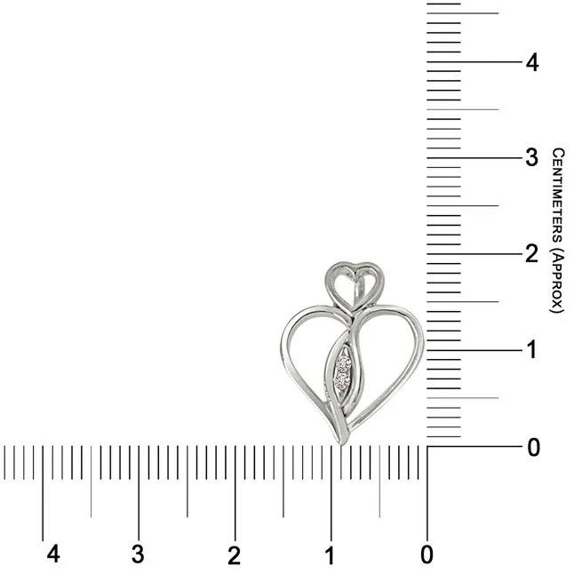 Love From Above - Real Diamond & Sterling Silver Pendant with 18 IN Chain (SDP227)