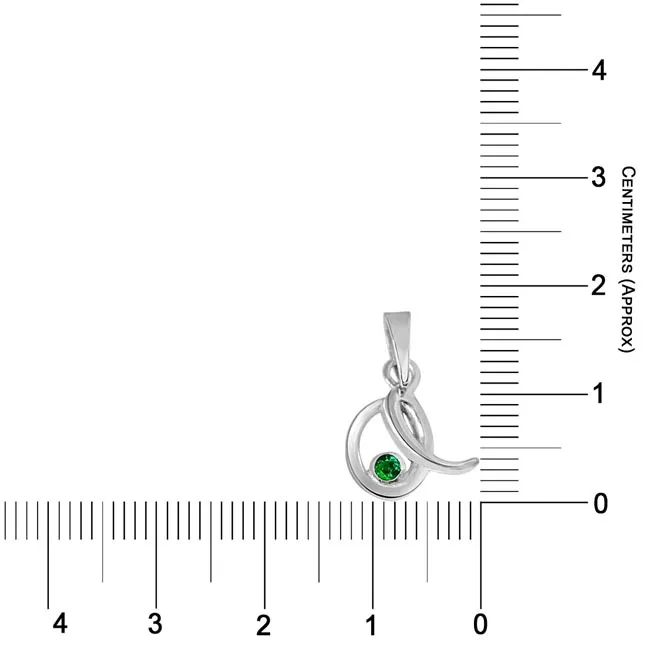 Emerald Twist - Real Emerald & 925 Sterling Silver Pendant with 18 IN Chain (SDP230)