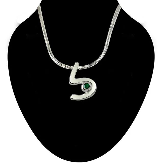 Mine Forever - Real Emerald & 925 Sterling Silver Pendant with 18 IN Chain (SDP234)