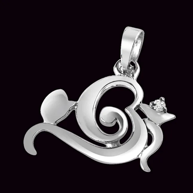 Eternal Harmony: Omkara Diamond Whisper Pendant (SDP308)