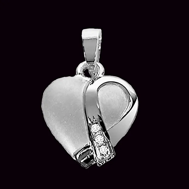 Pride of Neck - Real Diamond & Sterling Silver Pendant with 18 IN Chain (SDP37)