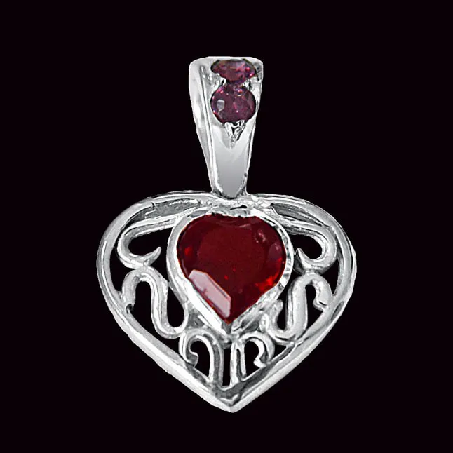 Final Destination of Life Garnet, Rhodolite & 925 Sterling Silver Pendant with 18 IN Chain (SDP401)