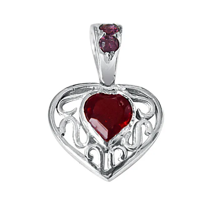 Final Destination of Life Garnet, Rhodolite & 925 Sterling Silver Pendant with 18 IN Chain (SDP401)