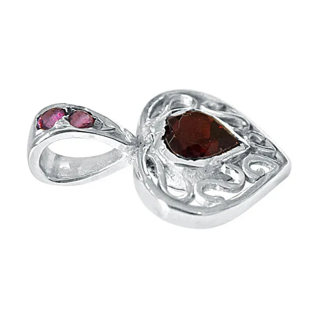 Final Destination of Life Garnet, Rhodolite & 925 Sterling Silver Pendant with 18 IN Chain (SDP401)