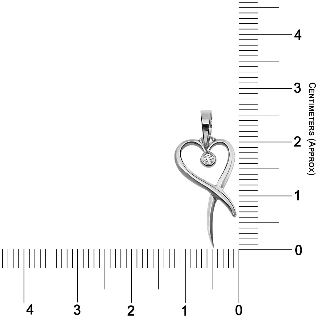 Holder of Love - Real Diamond & Sterling Silver Pendant with 18 IN Chain (SDP43)