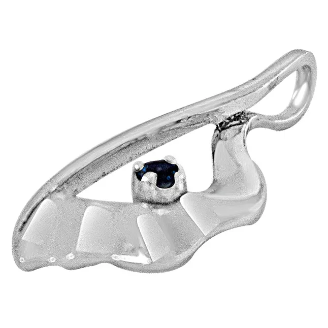 Fancy Blue Topaz & 925 Sterling Silver Pendant with 18 IN Chain (SDP454)