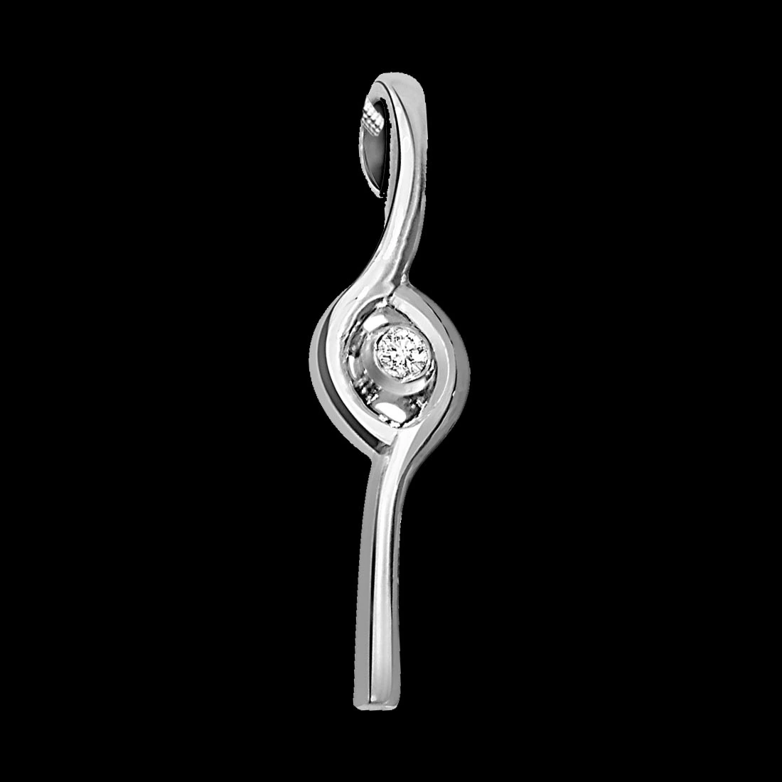 Cage of Fantasy - Real Diamond & Sterling Silver Pendant with 18 IN Chain (SDP45)