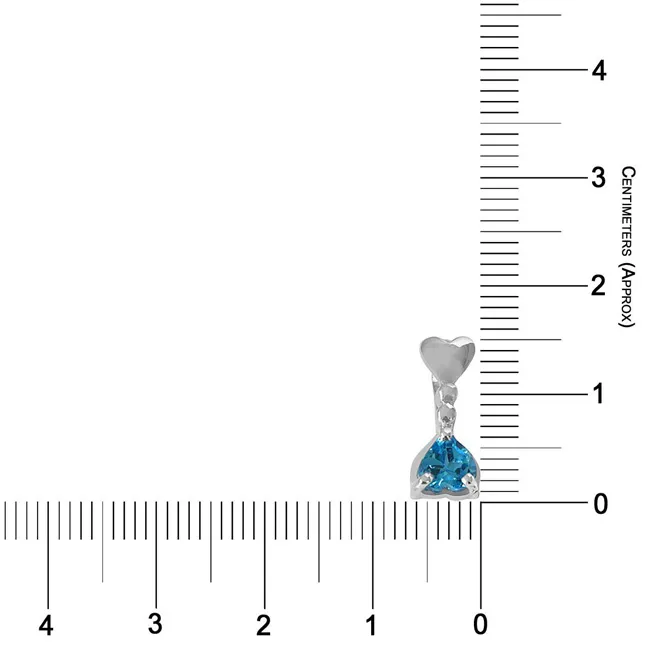 Heart Shaped Blue Topaz in 925 Sterling Silver Pedant with 18 IN Chain (SDP500)