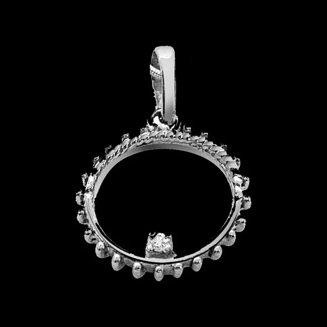Twisty Real Diamond & Sterling Silver Pendant with 18 IN Chain (SDP61)
