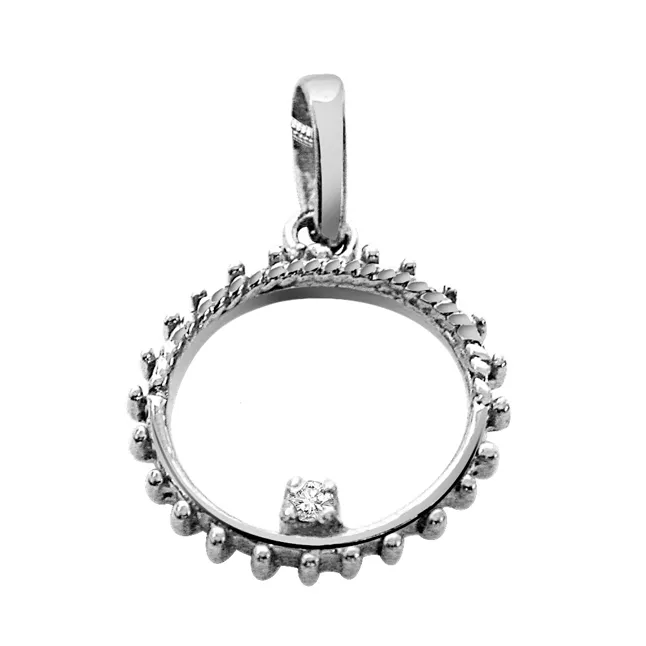 Twisty Real Diamond & Sterling Silver Pendant with 18 IN Chain (SDP61)