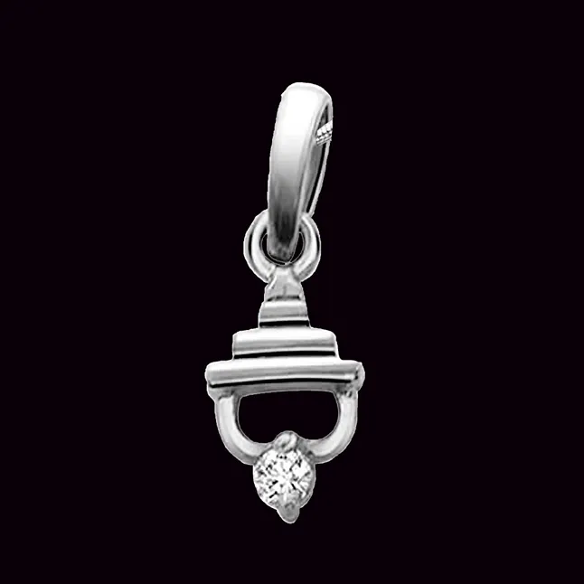 Temple Beauty - Real Diamond & Sterling Silver Pendant with 18 IN Chain (SDP63)