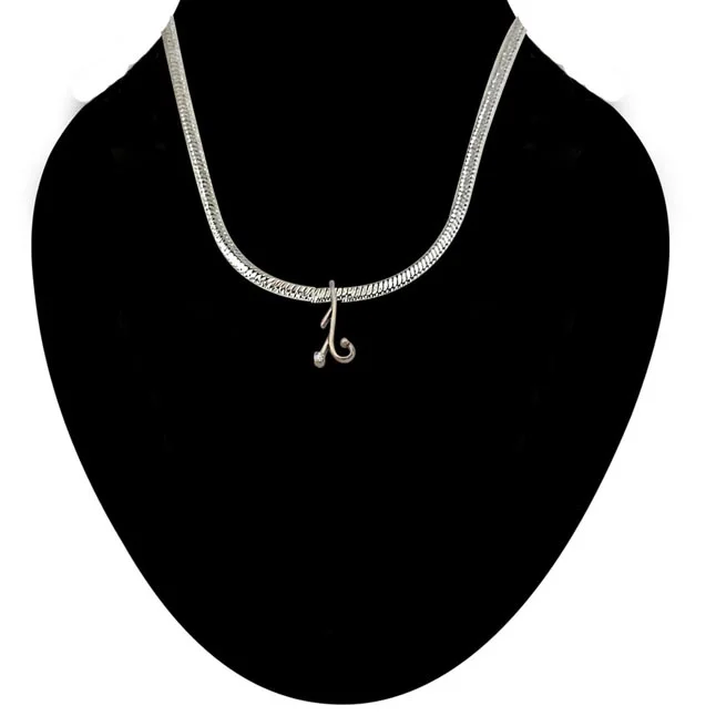 Passionate Diamond & Silver Pendant with Silver Finished Chain (SDP66)