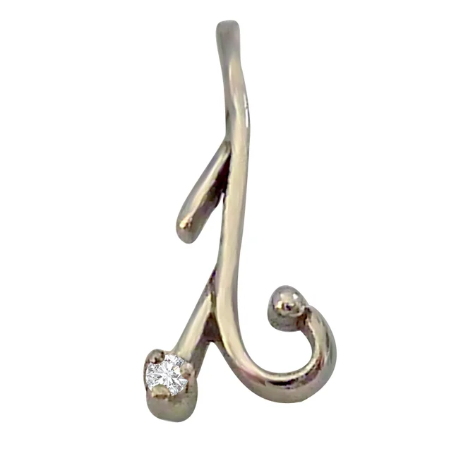 Passionate Diamond & Silver Pendant with Silver Finished Chain (SDP66)